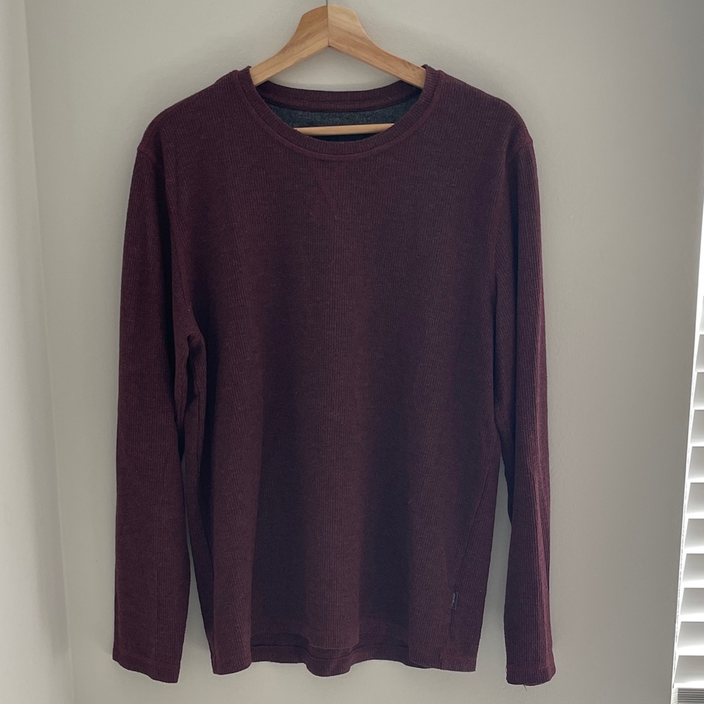 Eddie Bauer Men's Long-Sleeve Crewneck Shirt - Burgundy